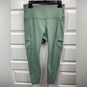 Avalanche Outdoor Supply Company Olive Green High Waist Pocket Leggings Large LG